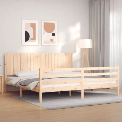 Attēls vidaXL Bed Frame without Mattress 200x200 cm Solid Wood