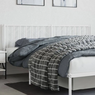 Attēls vidaXL Metal Replace Headboard White 193 cm