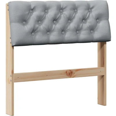 Attēls vidaXL Upholstered Headboard Light Grey 75 cm Solid Pine Wood
