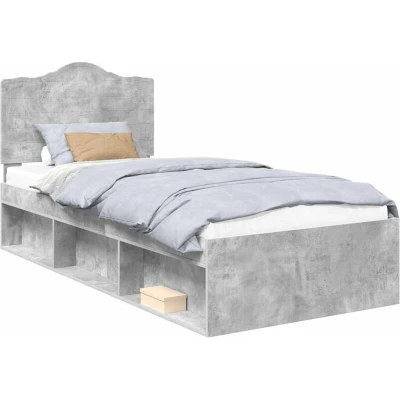 Attēls vidaXL Bed Frame Concerte Grey 100 x 200 cm Solid Pine Wood