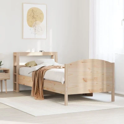 Attēls vidaXL Bed Frame without Mattress 100x200 cm Solid Wood Pine