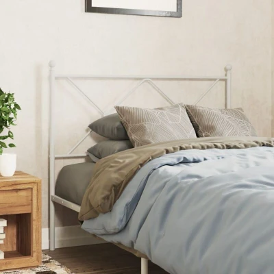 Attēls vidaXL Metal Replace Headboard White 100cm