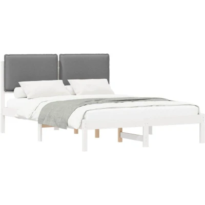 Attēls vidaXL Bed Frame with Upholstered Headboard Light Grey 140 x 190 cm
