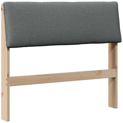 Attēls vidaXL Upholstered Headboard Dark Grey 100 cm Solid Pine Wood