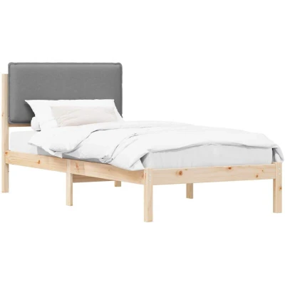 Attēls vidaXL Bed Frame with Upholstered Headboard Light Grey 80 x 200 cm