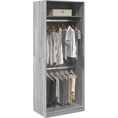 Attēls vidaXL Wardrobe Grey Sonoma 80x50x200 cm Engineered Wood