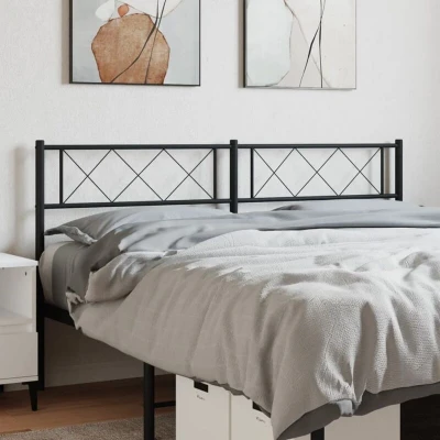 Attēls vidaXL Metal Replace Headboard Black 150 cm