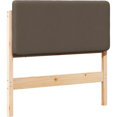 Attēls vidaXL Upholstered Headboard Brown and Taupe 90 cm Solid Pine Wood