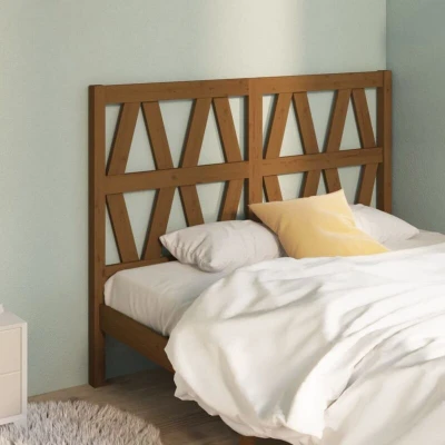 Attēls vidaXL Bed Headboard Honey Brown 126x4x100 cm Solid Wood Pine
