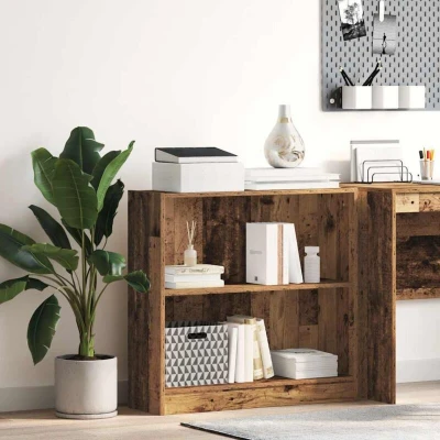 Attēls vidaXL Bookcase Old Wood 80x24x76 cm Engineered