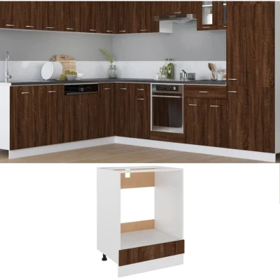 Attēls vidaXL Oven Cabinet Lyon Brown Oak 60x46x81.5 cm Engineered Wood