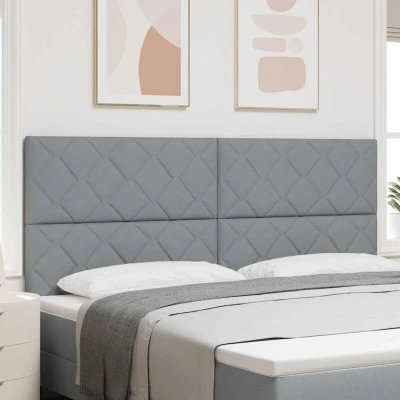 Attēls vidaXL Headboard Light Grey 200 cm Fabric