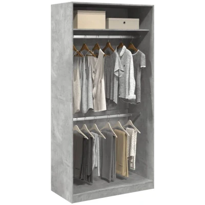 Attēls vidaXL Wardrobe Concrete Grey 100x50x200 cm Engineered Wood