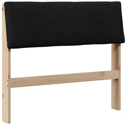 Attēls vidaXL Upholstered Headboard Black 90 cm Solid Pine Wood