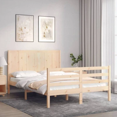 Attēls vidaXL Bed Frame without Mattress Small Double Solid Wood