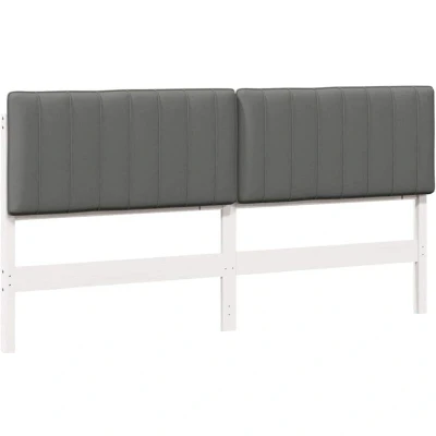 Attēls vidaXL Upholstered Headboard White and Light Grey 180 cm