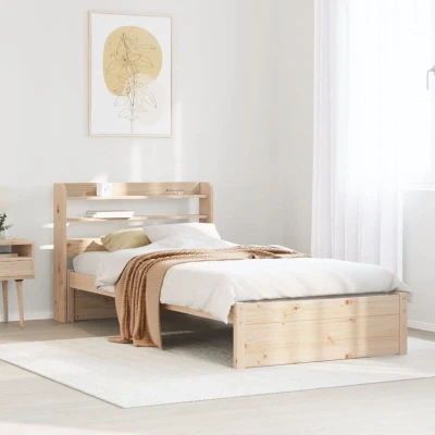 Attēls vidaXL Bed Frame with Headboard without Mattress 90x200 cm
