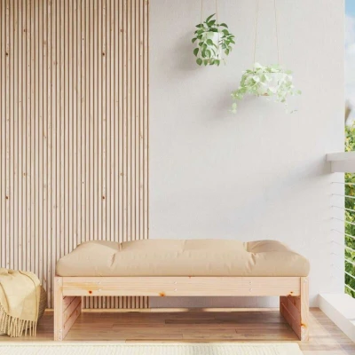 Attēls vidaXL Garden Footstool 120x80 cm Solid Wood Pine