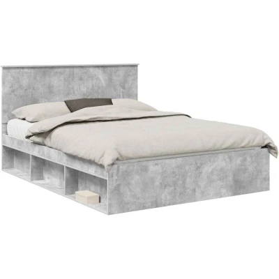 Attēls vidaXL Bed Frame Concerte Grey 150 x 200 cm Solid Pine Wood