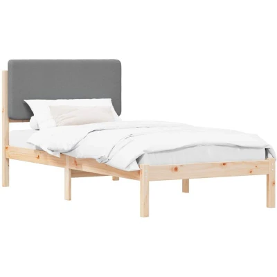 Attēls vidaXL Bed Frame with Upholstered Headboard Light Grey 80 x 200 cm