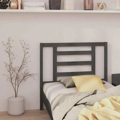 Attēls vidaXL Bed Headboard Grey 106x4x100 cm Solid Wood Pine