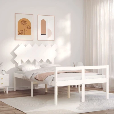 Attēls vidaXL Senior Bed without Mattress White Small Double Solid Wood