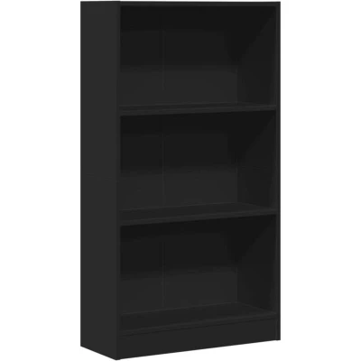 Attēls vidaXL Bookcase Black 60x24x109 cm Engineered Wood