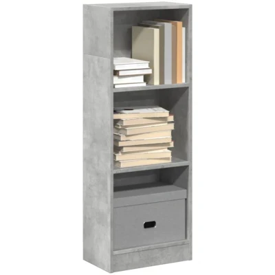 Attēls vidaXL Bookcase Concrete Grey 40x24x109 cm Engineered Wood