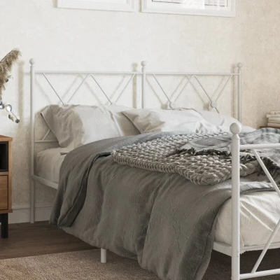 Attēls vidaXL Metal Replace Headboard White 137cm